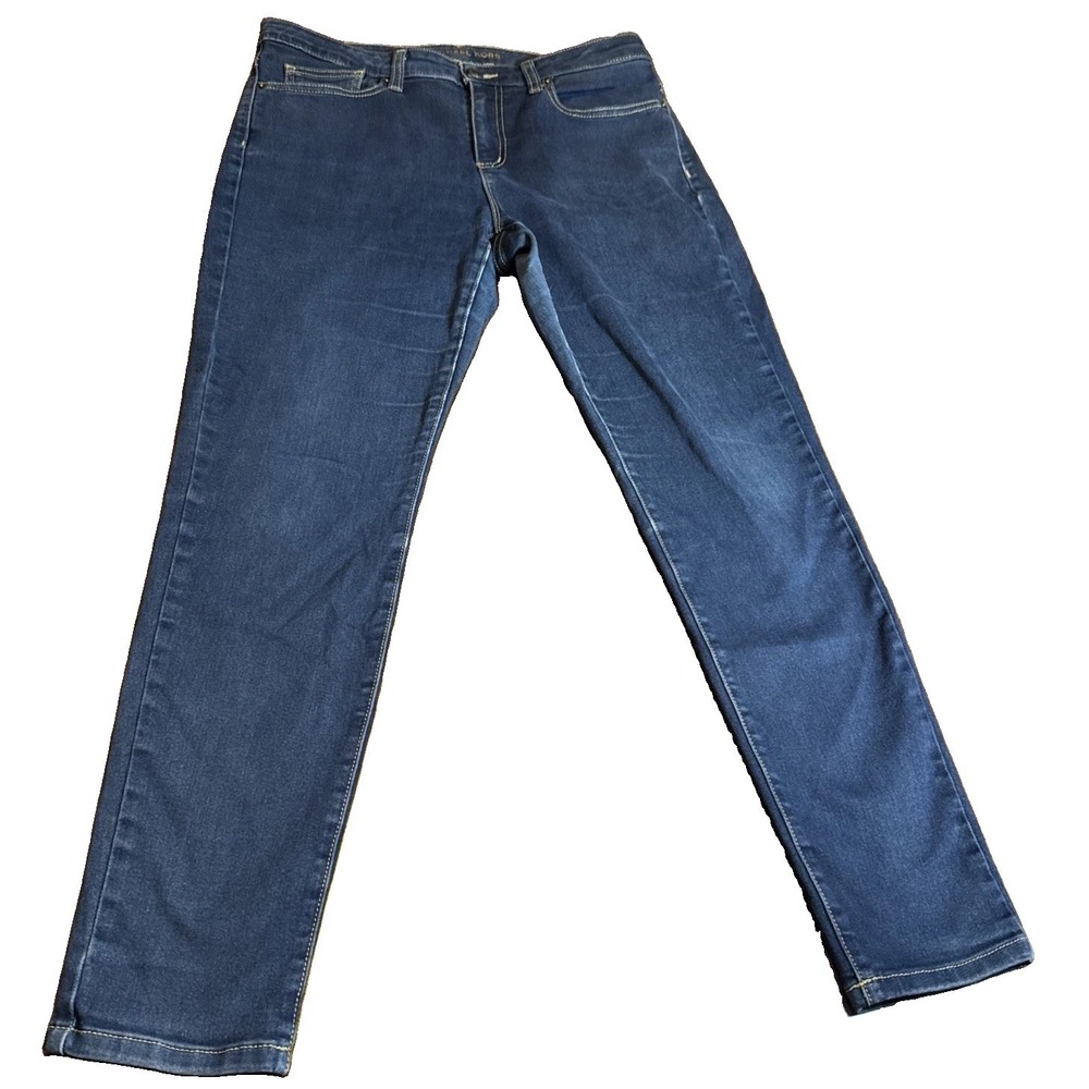 Michael Kors Izzy Skinny Jeans Womens 10 Dark Wash Stretch Denim Blue Colombia